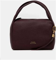 ΔΕΡΜΑΤΙΝΗ ΤΣΑΝΤΑ ΧΡΩΜΑ: ΜΠΟΡΝΤΟ, AW0AW18150 TOMMY HILFIGER