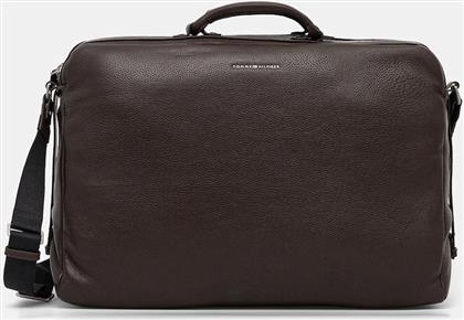 ΔΕΡΜΑΤΙΝΗ ΤΣΑΝΤΑ ΧΡΩΜΑ: ΚΑΦΕ, AM0AM13652 TOMMY HILFIGER