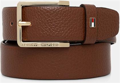 ΔΕΡΜΑΤΙΝΗ ΖΩΝΗ ΧΡΩΜΑ: ΚΑΦΕ, AM0AM13756 TOMMY HILFIGER