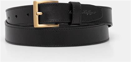 ΔΕΡΜΑΤΙΝΗ ΖΩΝΗ ΧΡΩΜΑ: ΜΑΥΡΟ, AM0AM14067 TOMMY HILFIGER