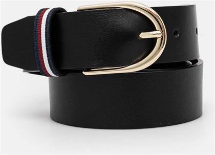 ΔΕΡΜΑΤΙΝΗ ΖΩΝΗ ΧΡΩΜΑ: ΜΑΥΡΟ, AW0AW16596 TOMMY HILFIGER