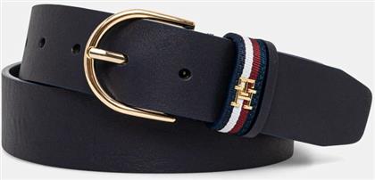 ΔΕΡΜΑΤΙΝΗ ΖΩΝΗ ΧΡΩΜΑ: ΝΑΥΤΙΚΟ ΜΠΛΕ, AW0AW16835 TOMMY HILFIGER