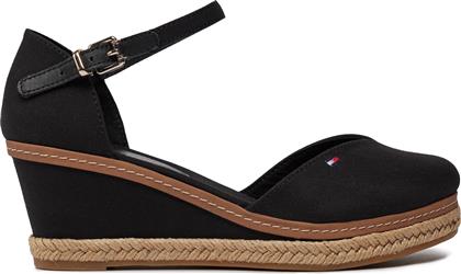 ΕΣΠΑΝΤΡΙΓΙΕΣ BASIC CLOSE TOE MID WEDGE FW0FW04787 ΜΑΥΡΟ TOMMY HILFIGER