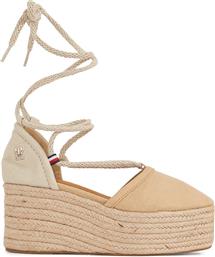 ΕΣΠΑΝΤΡΙΓΙΕΣ CLOSED TOE LINEN FLATFORM FW0FW07746 ΜΠΕΖ TOMMY HILFIGER