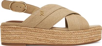 ΕΣΠΑΝΤΡΙΓΙΕΣ DENIM ESPADRILLE PLATFORM SANDAL FW0FW08669 ΜΠΕΖ TOMMY HILFIGER