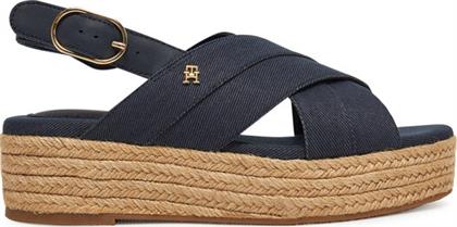 ΕΣΠΑΝΤΡΙΓΙΕΣ DENIM ESPADRILLE PLATFORM SANDAL FW0FW08669 ΣΚΟΥΡΟ ΜΠΛΕ TOMMY HILFIGER