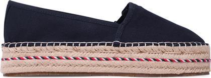 ΕΣΠΑΝΤΡΙΓΙΕΣ EMBROIDERED FLATFORM FW0FW07014 ΣΚΟΥΡΟ ΜΠΛΕ TOMMY HILFIGER από το EPAPOUTSIA