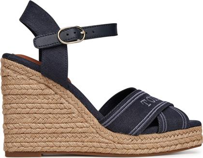 ΕΣΠΑΝΤΡΙΓΙΕΣ ESPAD HIGH WEDGE FW0FW08668 ΣΚΟΥΡΟ ΜΠΛΕ TOMMY HILFIGER