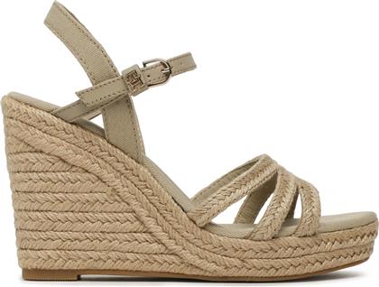 ΕΣΠΑΝΤΡΙΓΙΕΣ ESSENTIAL BASIC WEDGE SANDAL FW0FW07220 ΜΠΕΖ TOMMY HILFIGER