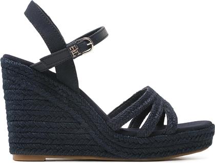 ΕΣΠΑΝΤΡΙΓΙΕΣ ESSENTIAL BASIC WEDGE SANDAL FW0FW07220 ΣΚΟΥΡΟ ΜΠΛΕ TOMMY HILFIGER