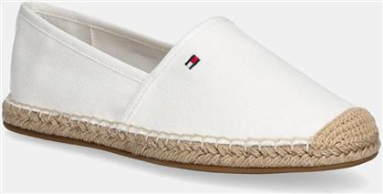 ΕΣΠΑΝΤΡΙΓΙΕΣ FLAG CANVAS ESPADRILLE ΧΡΩΜΑ: ΑΣΠΡΟ, FW0FW08541 TOMMY HILFIGER