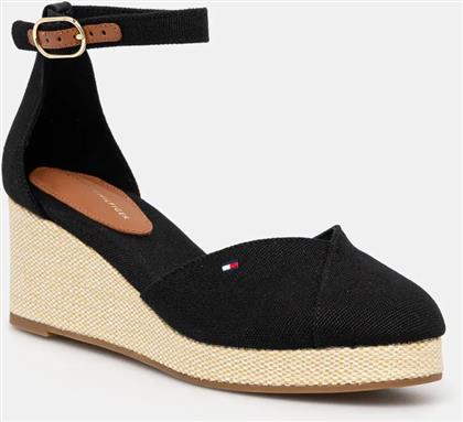 ΕΣΠΑΝΤΡΙΓΙΕΣ FLAG CLOSED TOE MID WEDGE ESPAD ΧΡΩΜΑ: ΜΑΥΡΟ, FW0FW08657 TOMMY HILFIGER