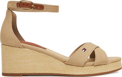 ΕΣΠΑΝΤΡΙΓΙΕΣ FLAG CRISS-CROS MID WEDGE ESPAD FW0FW08481 ΜΠΕΖ TOMMY HILFIGER