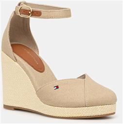 ΕΣΠΑΝΤΡΙΓΙΕΣ FLAG HIGH WEDGE ESPAD CLOSED TOE ΧΡΩΜΑ: ΜΠΕΖ, FW0FW08494 TOMMY HILFIGER