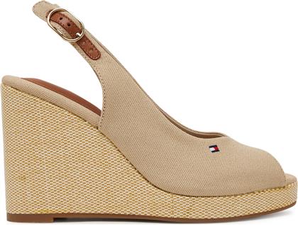 ΕΣΠΑΝΤΡΙΓΙΕΣ FLAG HIGH WEDGE ESPAD SLINGBACK FW0FW08597 ΜΠΕΖ TOMMY HILFIGER