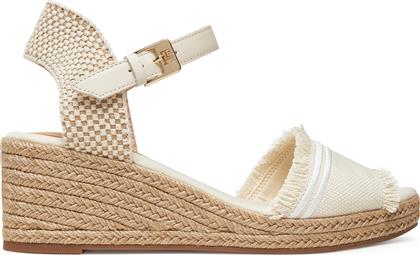 ΕΣΠΑΝΤΡΙΓΙΕΣ FRINGE CANVAS MEDIUM WEDGE FW0FW08879 ΜΠΕΖ TOMMY HILFIGER