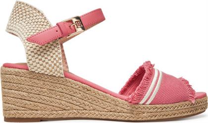 ΕΣΠΑΝΤΡΙΓΙΕΣ FRINGE CANVAS MEDIUM WEDGE FW0FW08879 ΡΟΖ TOMMY HILFIGER