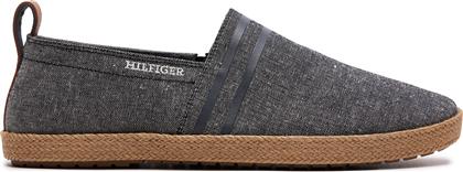 ΕΣΠΑΝΤΡΙΓΙΕΣ HILFIGER ESPADRILLE C CHAMBRAY FM0FM04982 ΜΑΥΡΟ TOMMY HILFIGER