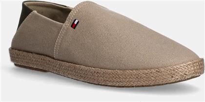 ΕΣΠΑΝΤΡΙΓΙΕΣ HILFIGER ESPADRILLE CORE TEXTILE ΧΡΩΜΑ: ΠΡΑΣΙΝΟ, FM0FM05353 TOMMY HILFIGER