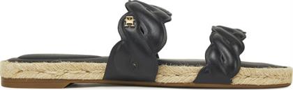 ΕΣΠΑΝΤΡΙΓΙΕΣ LEATHER ROPE ESPADRILLE MULE FW0FW08503 ΜΑΥΡΟ TOMMY HILFIGER