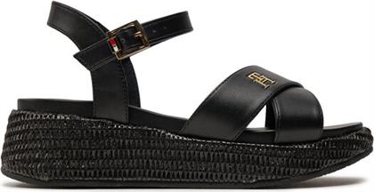 ΕΣΠΑΝΤΡΙΓΙΕΣ PLATFORM SANDAL T3A2-33264-0326 S ΜΑΥΡΟ TOMMY HILFIGER