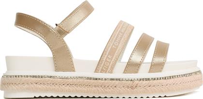 ΕΣΠΑΝΤΡΙΓΙΕΣ PLATFORM VELCRO SANDAL T3A2-32761-0568 M ΧΡΥΣΟ TOMMY HILFIGER