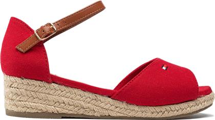 ΕΣΠΑΝΤΡΙΓΙΕΣ ROPE WEDGE SANDAL T3A7-32185-0048 S ΚΟΚΚΙΝΟ TOMMY HILFIGER