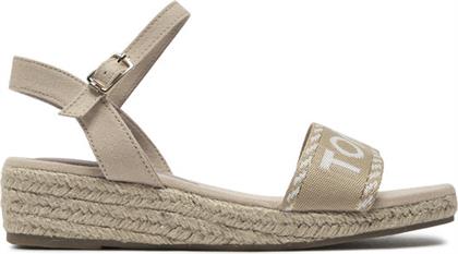 ΕΣΠΑΝΤΡΙΓΙΕΣ ROPE WEDGE SANDAL T3A7-33287-0890 S ΜΠΕΖ TOMMY HILFIGER