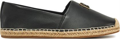 ΕΣΠΑΝΤΡΙΓΙΕΣ TH LOGO LEATHER ESPADRILLE FW0FW08540 ΜΑΥΡΟ TOMMY HILFIGER