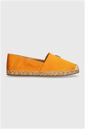 ΕΣΠΑΝΤΡΙΓΙΕΣ TH SATIN FLAT ESPADRILLE ΧΡΩΜΑ: ΚΙΤΡΙΝΟ, FW0FW07881 TOMMY HILFIGER