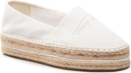 ΕΣΠΑΝΤΡΙΓΙΕΣ TH TEXTURED FLATFORM ESPADRILLE FW0FW06433 ΛΕΥΚΟ TOMMY HILFIGER