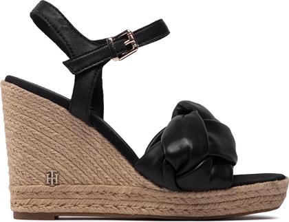 ΕΣΠΑΝΤΡΙΓΙΕΣ TH WAVES HIGH WEDGE SANDAL FW0FW06671 ΜΑΥΡΟ TOMMY HILFIGER