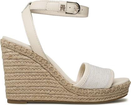 ΕΣΠΑΝΤΡΙΓΙΕΣ TH WOVEN HIGH WEDGE FW0FW07344 ΜΠΕΖ TOMMY HILFIGER