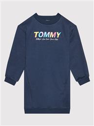 ΦΟΡΕΜΑ ΥΦΑΣΜΑΤΙΝΟ MULTI SHINE PRINT KG0KG06124 D ΣΚΟΥΡΟ ΜΠΛΕ REGULAR FIT TOMMY HILFIGER