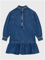 ΦΟΡΕΜΑ ΤΖΙΝ DENIM FRILL COLLAR KG0KG07026 D ΜΠΛΕ REGULAR FIT TOMMY HILFIGER