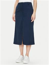 ΦΟΥΣΤΑ MIDI CO BLEND MIDI SKIRT WW0WW44726 ΣΚΟΥΡΟ ΜΠΛΕ REGULAR FIT TOMMY HILFIGER