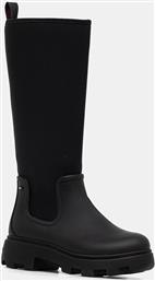 ΓΑΛΟΤΣΕΣ FLAG LONG RAINBOOT WARM LINING ΧΡΩΜΑ: ΜΑΥΡΟ, FW0FW08973 TOMMY HILFIGER