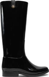 ΓΑΛΟΤΣΕΣ TH STUD RUBBER LONG RAINBOOT FW0FW08185 ΜΑΥΡΟ TOMMY HILFIGER