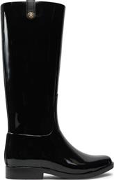 ΓΑΛΟΤΣΕΣ TH STUD RUBBER LONG RAINBOOT FW0FW08185 ΜΑΥΡΟ TOMMY HILFIGER από το MODIVO