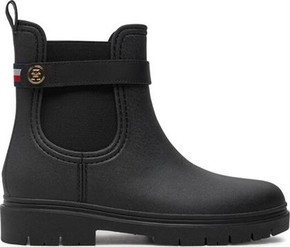 ΓΑΛΟΤΣΕΣ TH STUD RUBBERISED RAINBOOT FW0FW08168 ΜΑΥΡΟ TOMMY HILFIGER