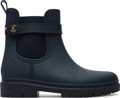 ΓΑΛΟΤΣΕΣ TH STUD RUBBERISED RAINBOOT FW0FW08168 ΣΚΟΥΡΟ ΜΠΛΕ TOMMY HILFIGER