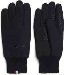 ΓΑΝΤΙΑ ΑΝΔΡΙΚΑ TH ESTABLISHED MIX NYLON GLOVES AM0AM07884 ΜΑΥΡΟ TOMMY HILFIGER