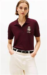 ΓΥΝΑΙΚΕΙΑ ΜΠΛΟΥΖΑ ΠΟΛΟ ΜΕ ΛΟΓΟΤΥΠΟ REGULAR FIT - WW0WW47315 ΜΠΟΡΝΤΟ TOMMY HILFIGER