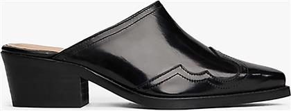 ΓΥΝΑΙΚΕΙΑ ΔΕΡΜΑΤΙΝΑ MULES - FW0FW08887 ΜΑΥΡΟ TOMMY HILFIGER