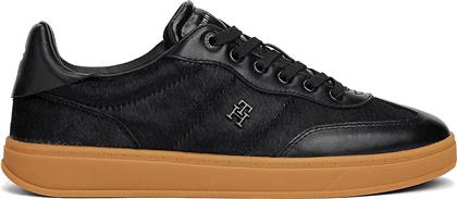 ΓΥΝΑΙΚΕΙΑ ΔΕΡΜΑΤΙΝΑ SNEAKERS FW0FW08941 BDS ΜΑΥΡΑ TOMMY HILFIGER