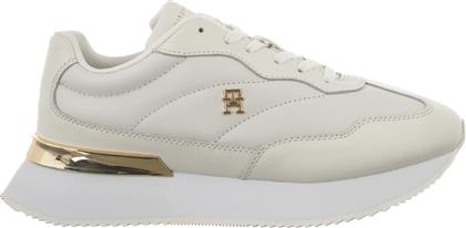 ΓΥΝΑΙΚΕΙΑ ΔΕΡΜΑΤΙΝΑ SNEAKERS FW0FW09033-0LE ΛΕΥΚΑ TOMMY HILFIGER