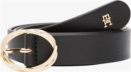 ΓΥΝΑΙΚΕΙΑ ΔΕΡΜΑΤΙΝΗ ΖΩΝΗ ΜΕ TWIST ΑΓΚΡΑΦΑ - AW0AW17932 ΜΑΥΡΟ TOMMY HILFIGER