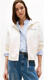 ΓΥΝΑΙΚΕΙΑ ΠΙΚΕ ΖΑΚΕΤΑ ΦΟΥΤΕΡ ΜΕ ΛΟΓΟΤΥΠΟ REGULAR FIT - WW0WW45742 ΜΠΕΖ TOMMY HILFIGER