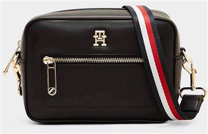 ΓΥΝΑΙΚΕΙΑ ΤΣΑΝΤΑ CROSSBODY ''ICONIC TOMMY'' - AW0AW15864 ΜΑΥΡΟ TOMMY HILFIGER