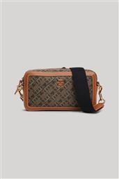 ΓΥΝΑΙΚΕΙΑ ΤΣΑΝΤΑ CROSSBODY ΜΕ ALL-OVER MONOGRAM PRINT ''MONOPLAY'' - AW0AW16442 ΚΑΦΕ TOMMY HILFIGER